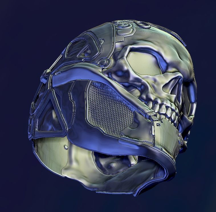 Scull Helmet  3D print model_5