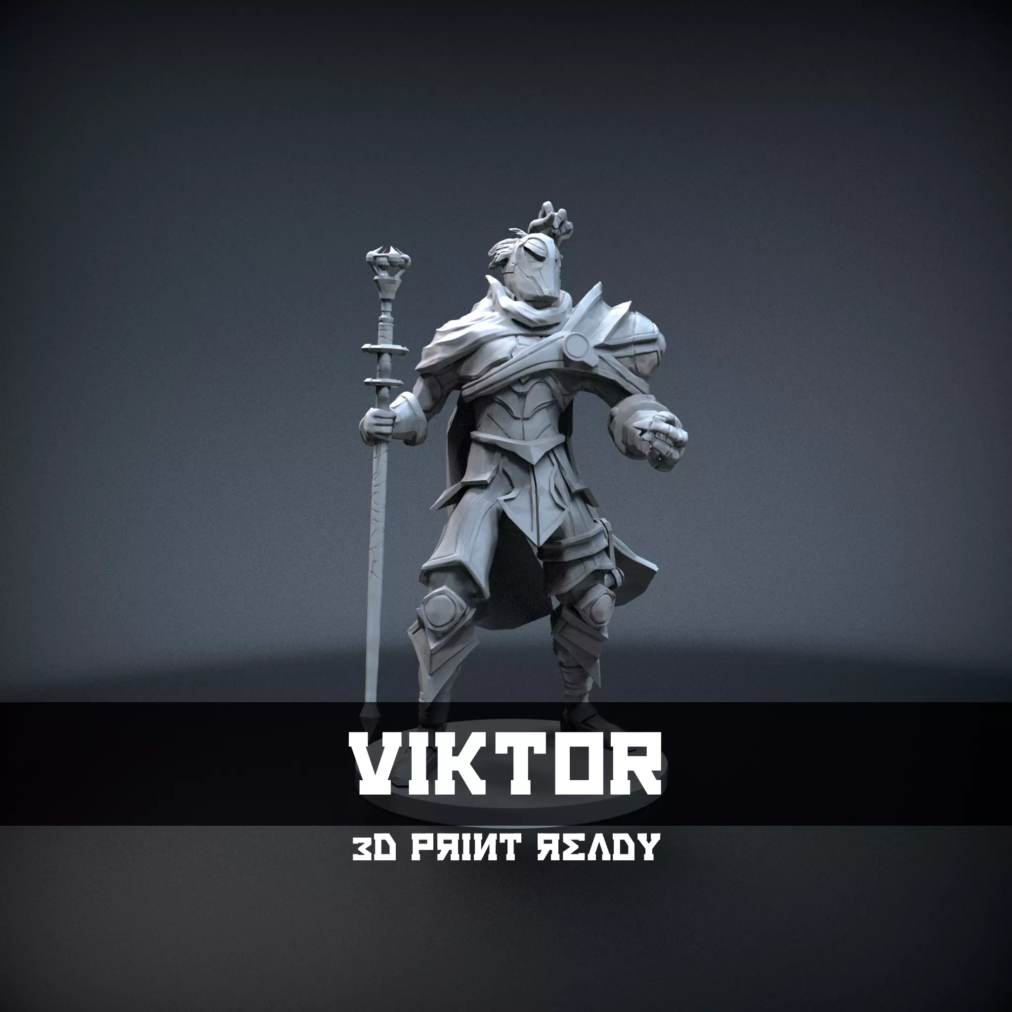 STL League of legends Viktor 3D model 3D print model_0