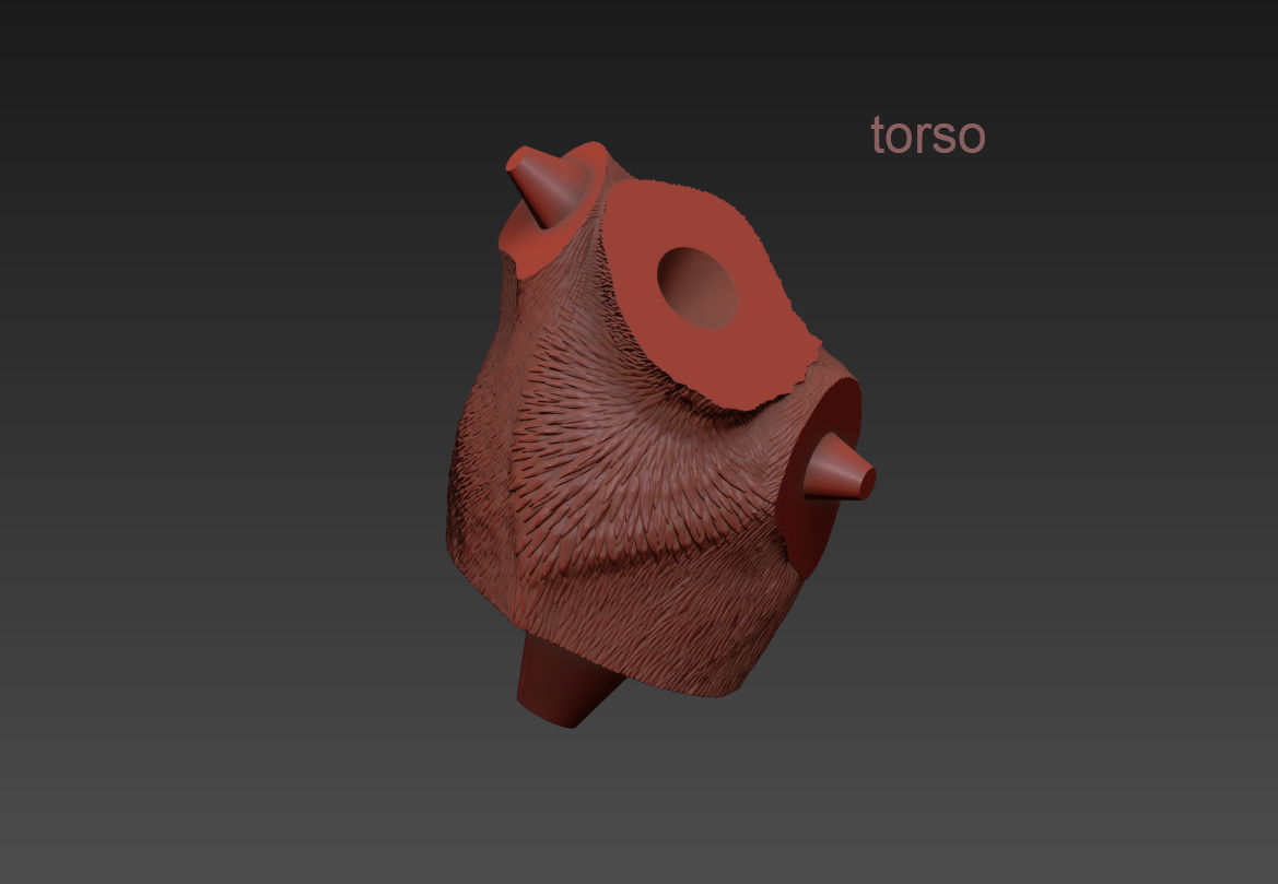 The Monkey Lamp Hanging Right Version Low and High poly  Low-poly 3D model_24