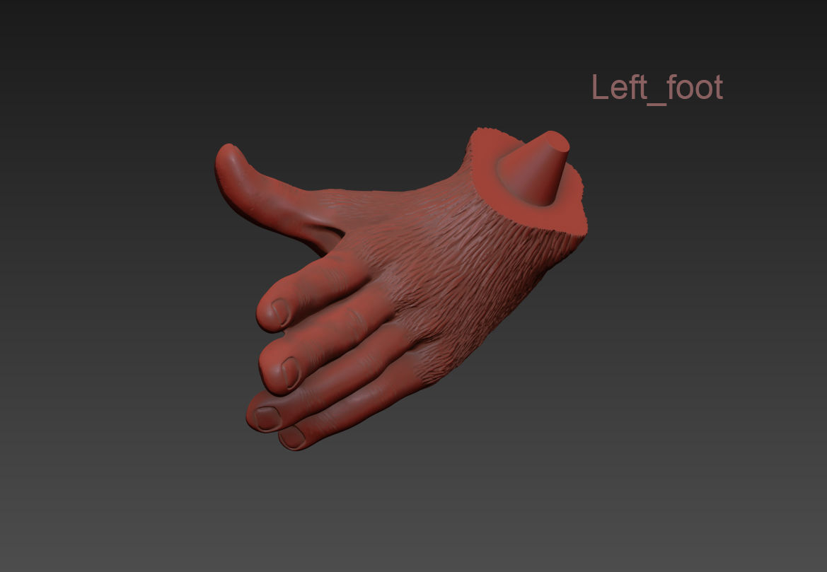 The Monkey Lamp Hanging Right Version Low and High poly  Low-poly 3D model_10