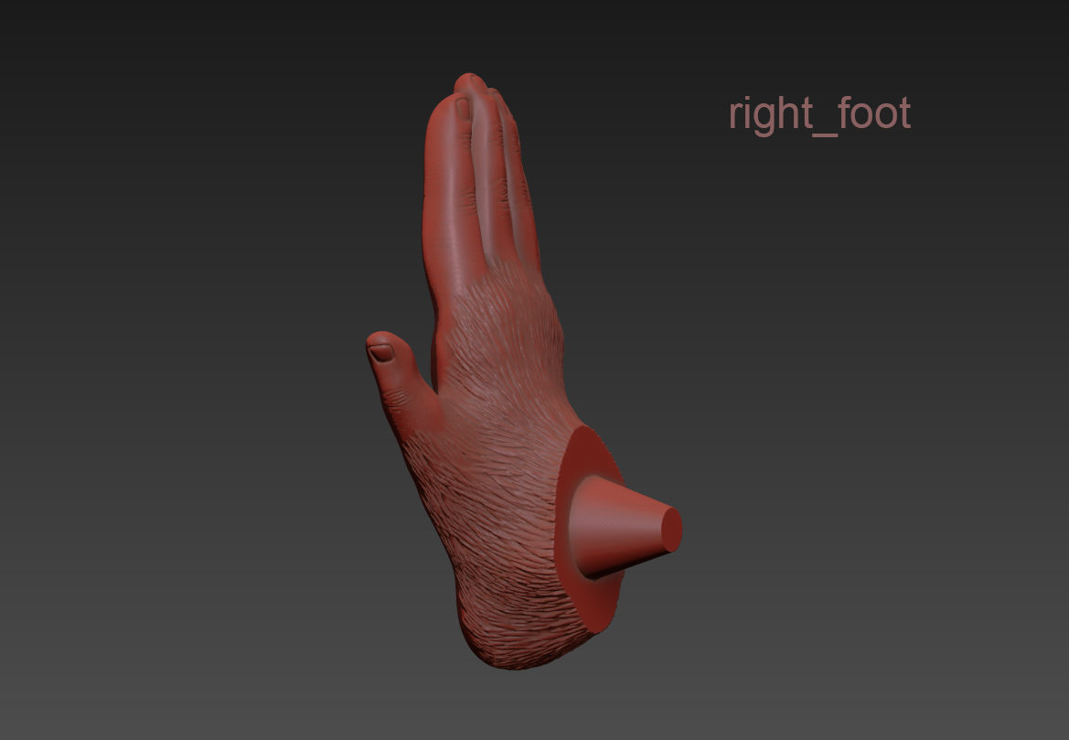 The Monkey Lamp Hanging Right Version Low and High poly  Low-poly 3D model_16