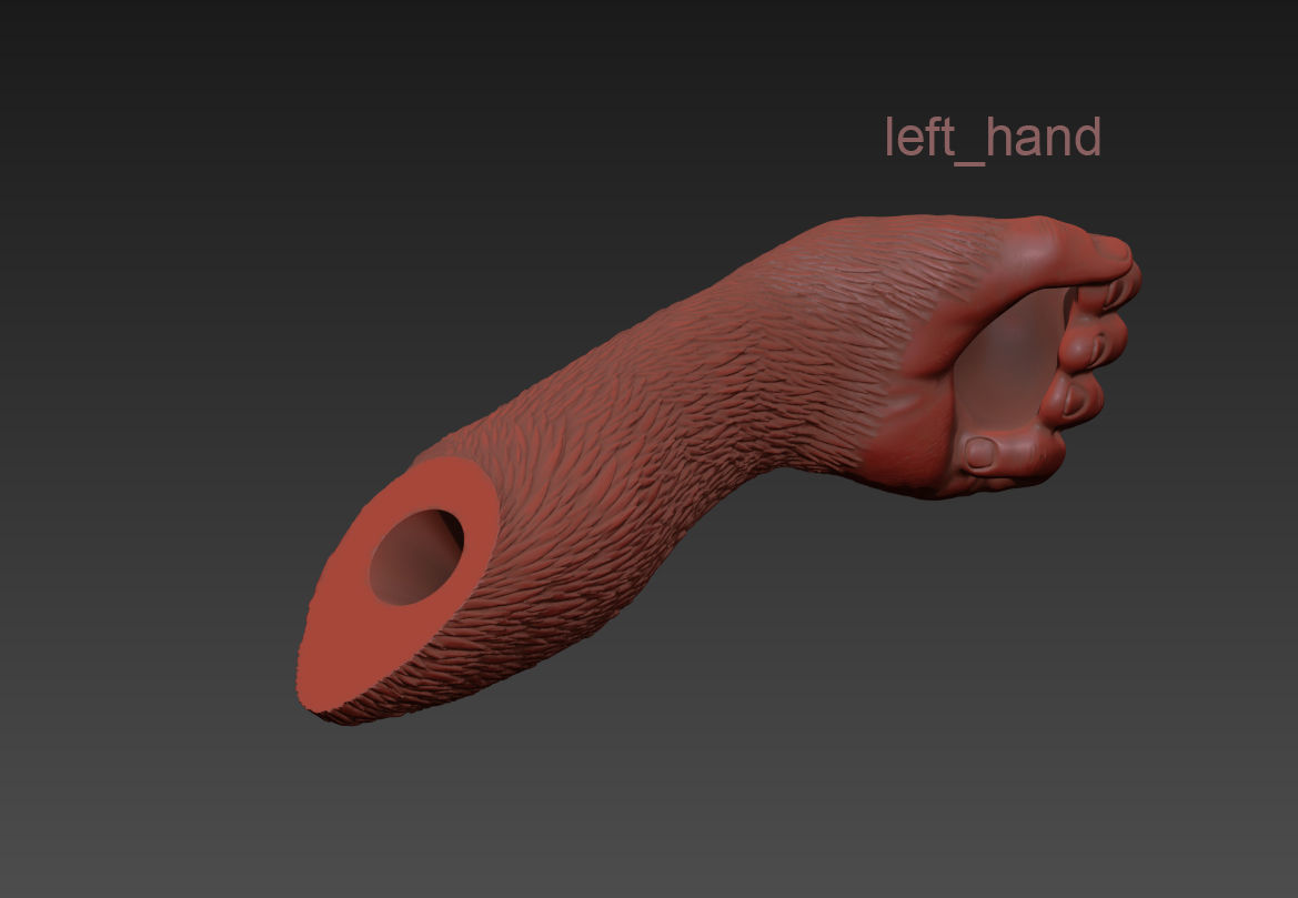 The Monkey Lamp Hanging Right Version Low and High poly  Low-poly 3D model_11