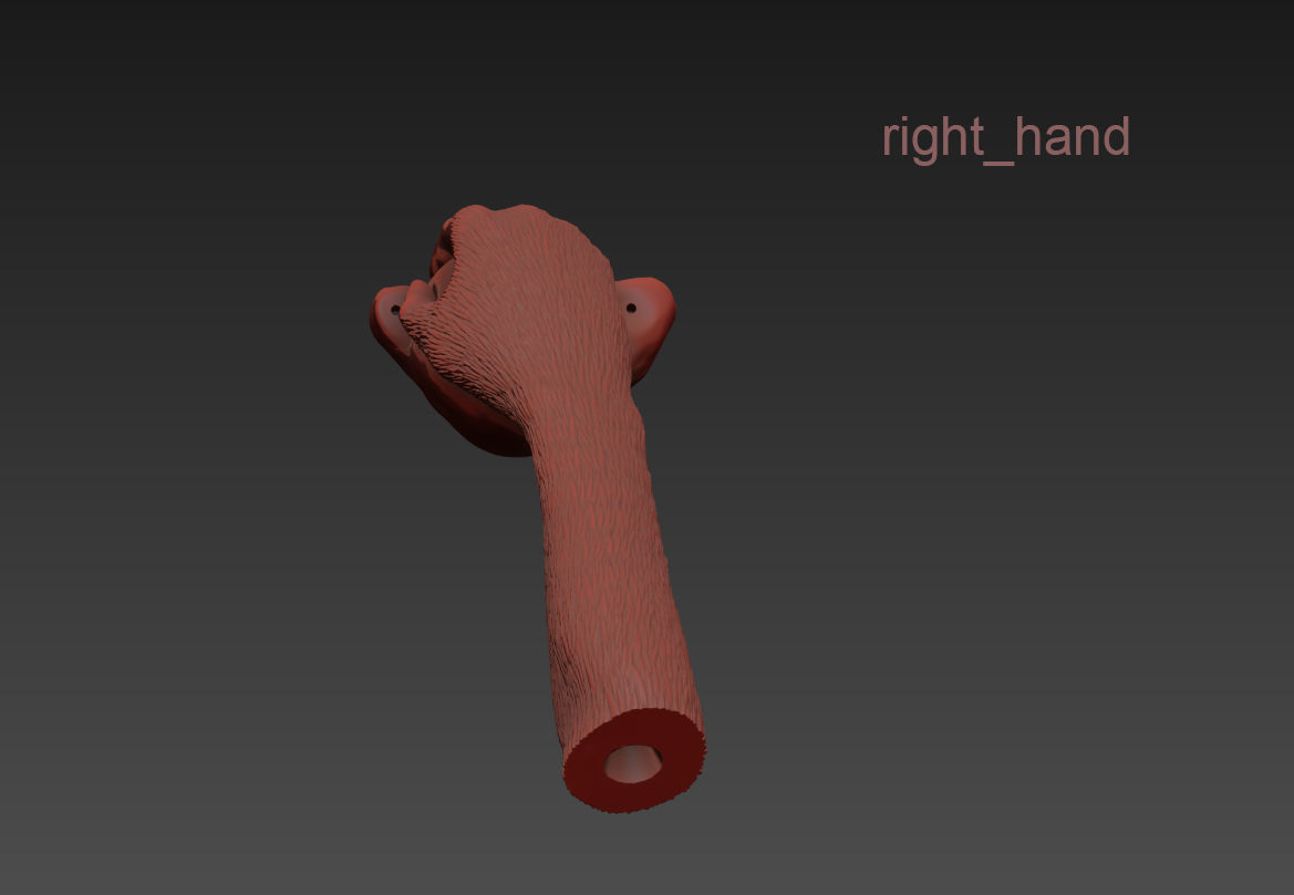 The Monkey Lamp Hanging Right Version Low and High poly  Low-poly 3D model_17