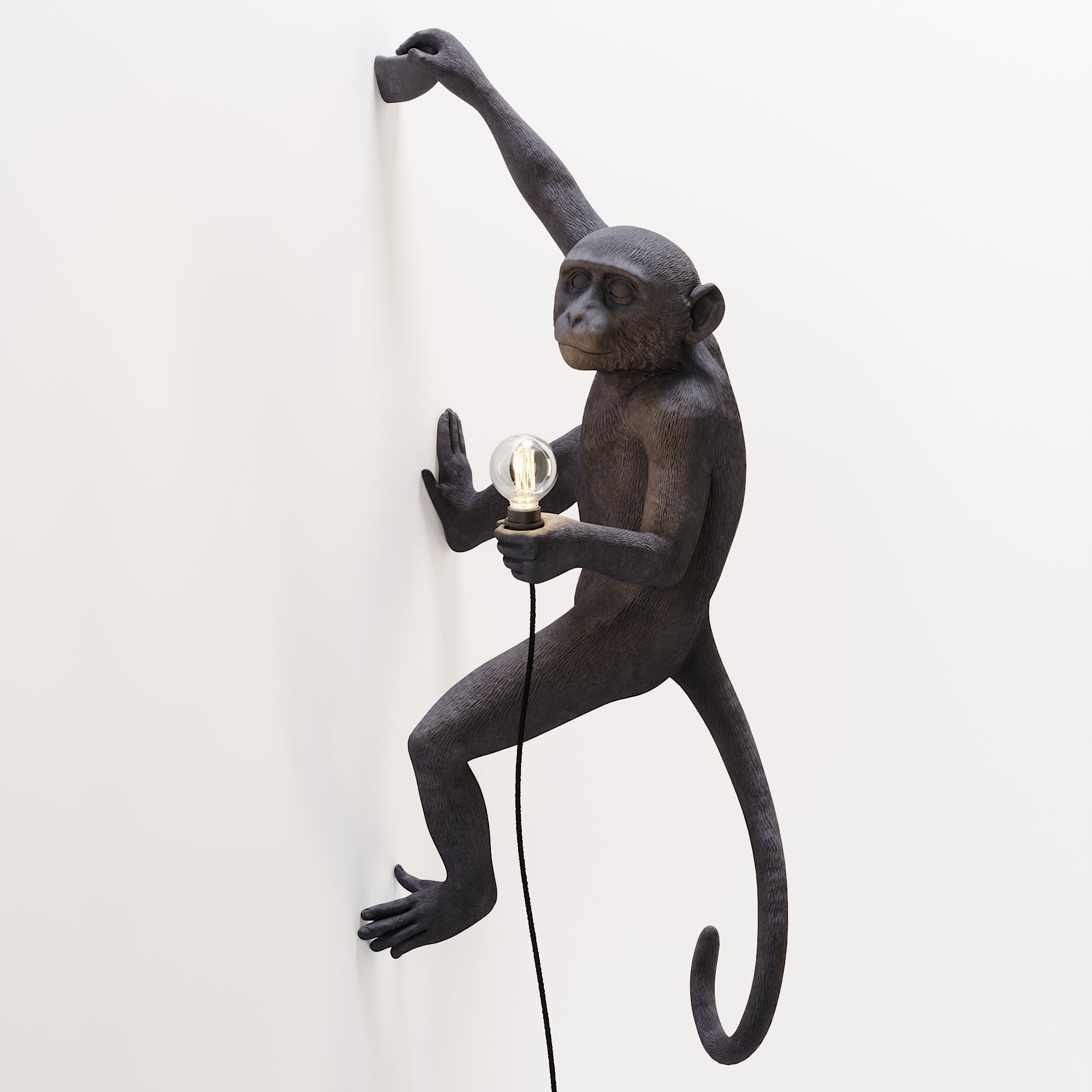 The Monkey Lamp Hanging Right Version Low and High poly  Low-poly 3D model_6