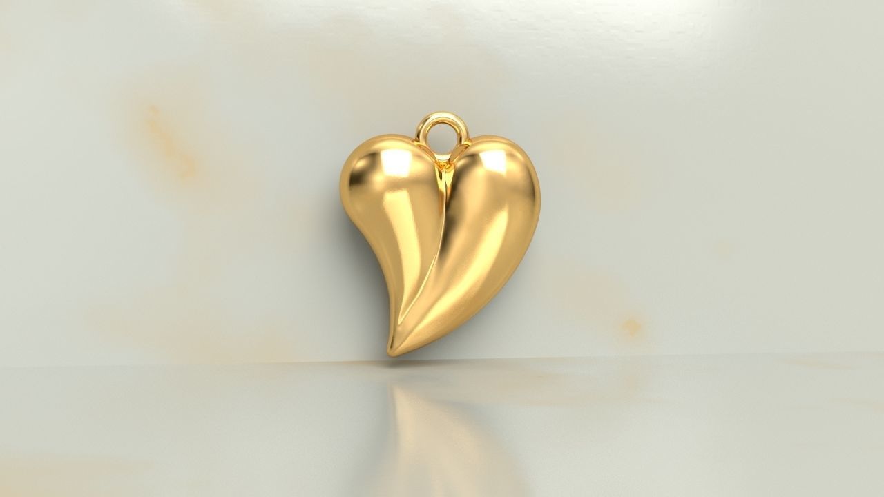 Heart pendant  1 3D print model_1