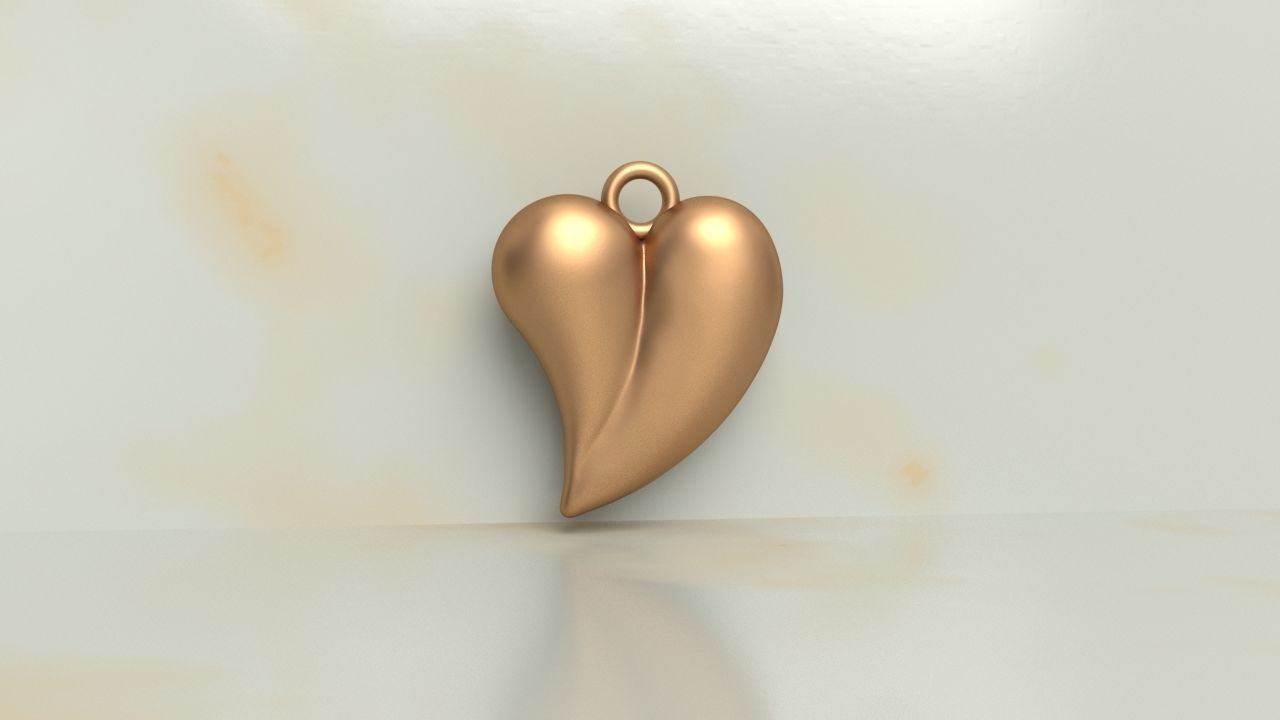 Heart pendant  1 3D print model_2