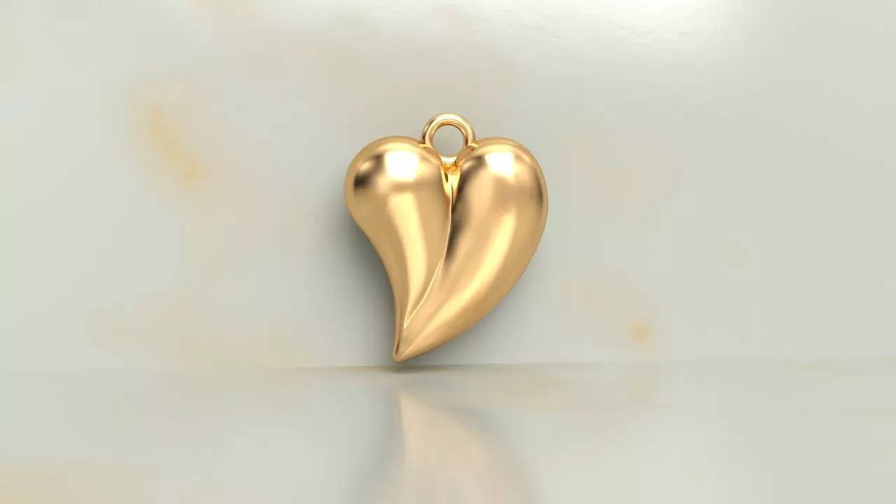 Heart pendant  1 3D print model_0
