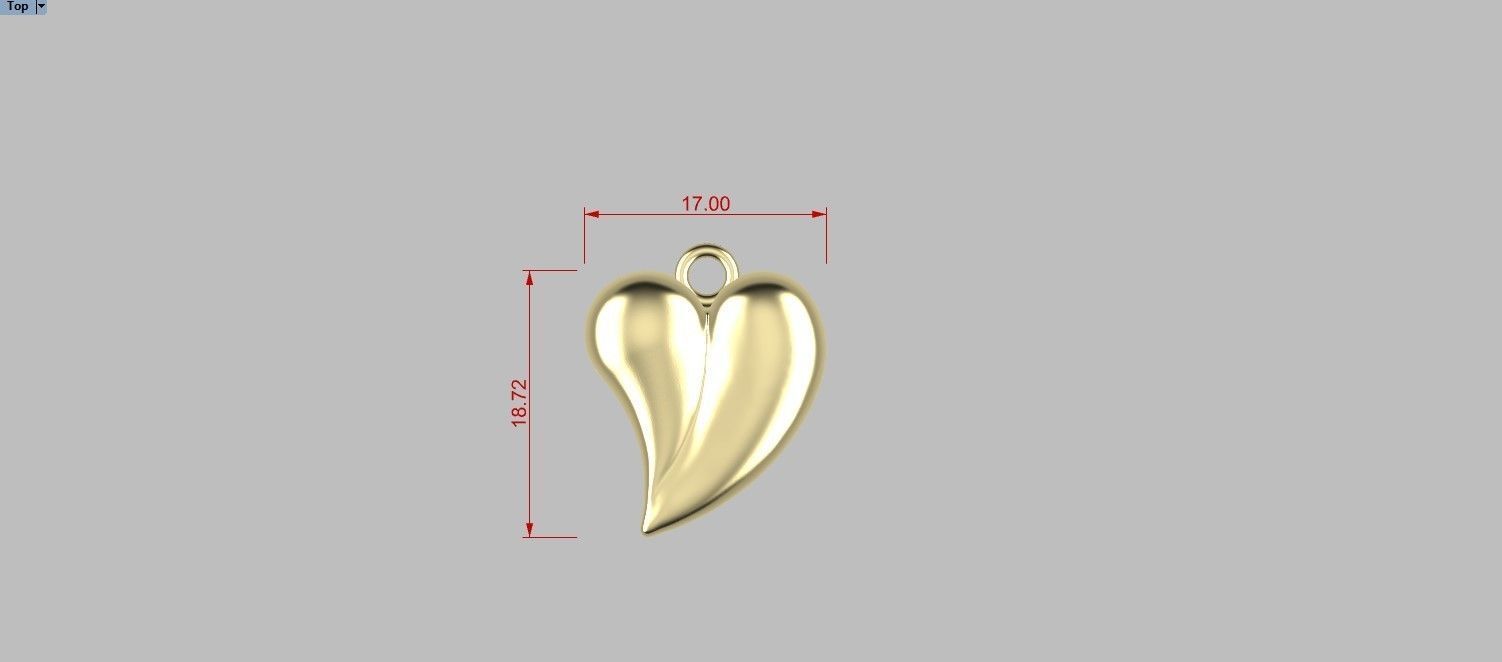 Heart pendant  1 3D print model_5