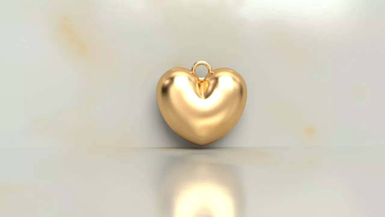 Heart pendant  2 3D print model_0