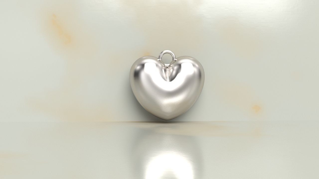 Heart pendant  2 3D print model_3