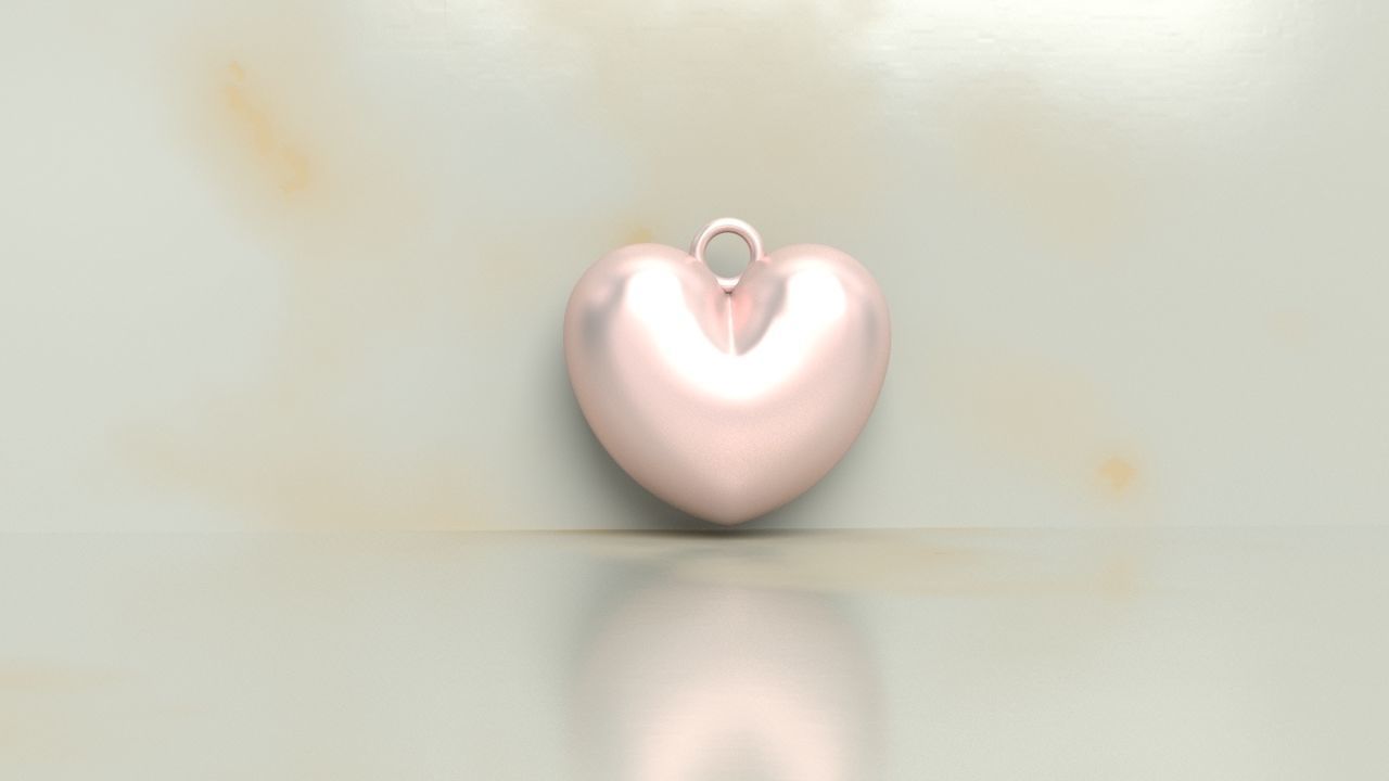 Heart pendant  2 3D print model_4