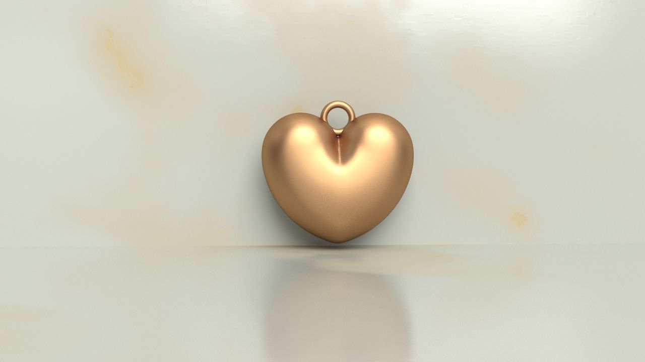 Heart pendant  2 3D print model_2