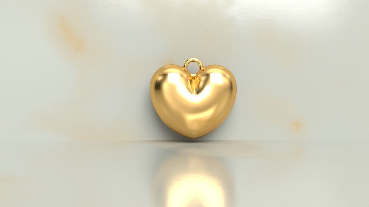 Heart pendant  2 3D print model_1