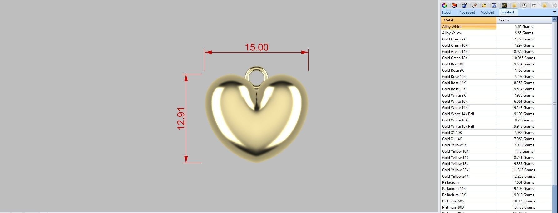 Heart pendant  2 3D print model_5