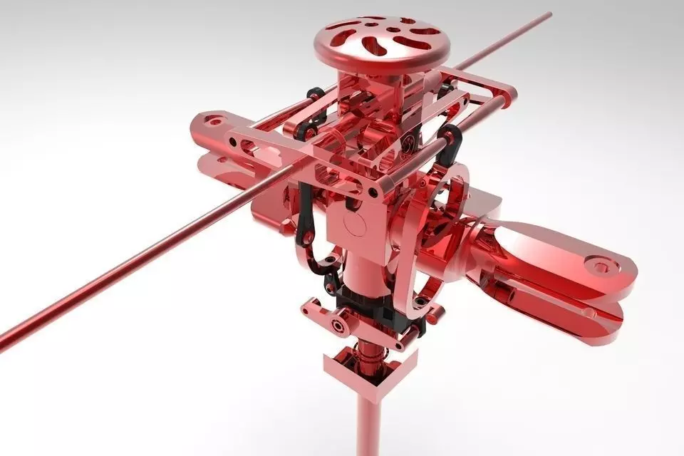 Raptor 30 50 rotor head machined billet Free 3D model_0