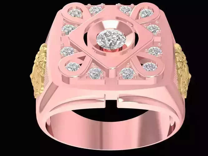 Luxury Medusa Diamond Ring for Men 2770