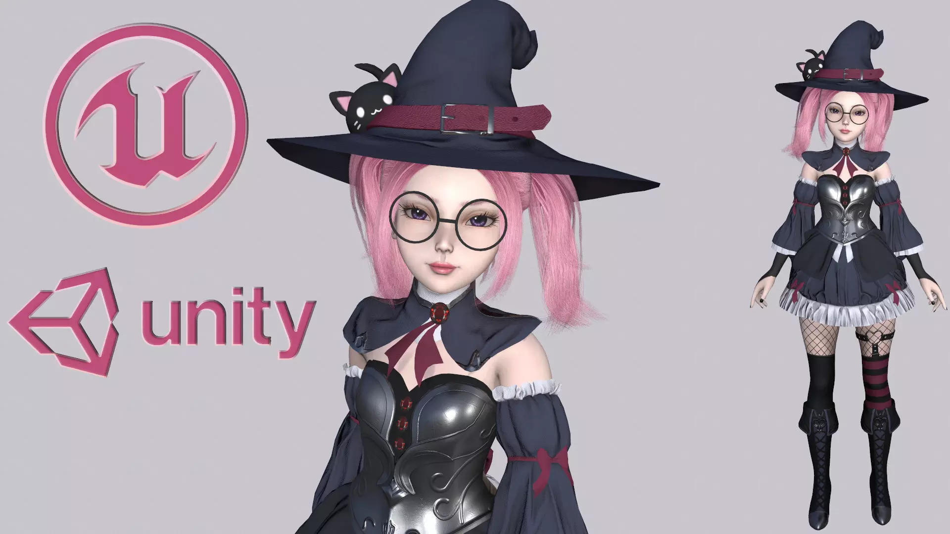Louise - Cute Loli Witch Low-poly 3D model