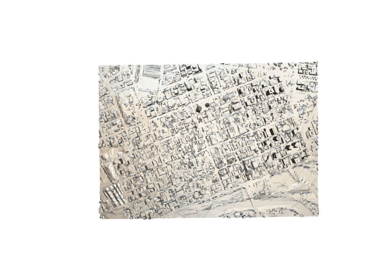 Melbourne city close view  Low-poly 3D model_15