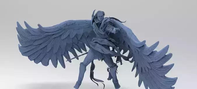 Angel warrior Stylized wings 