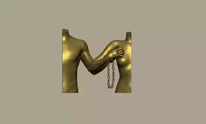 man and woman love 3D print model