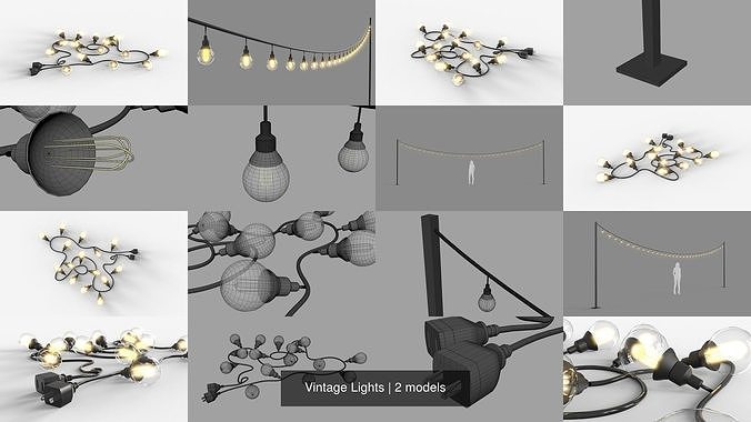Vintage Lights 3D Model Collection