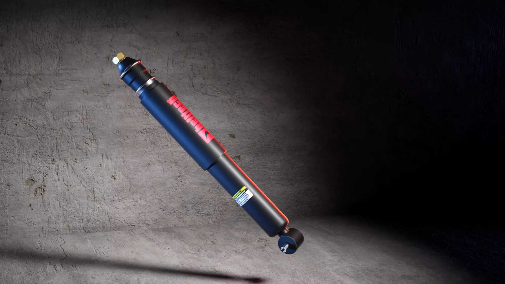 Bike suspension shocks Low-poly 3D model_0