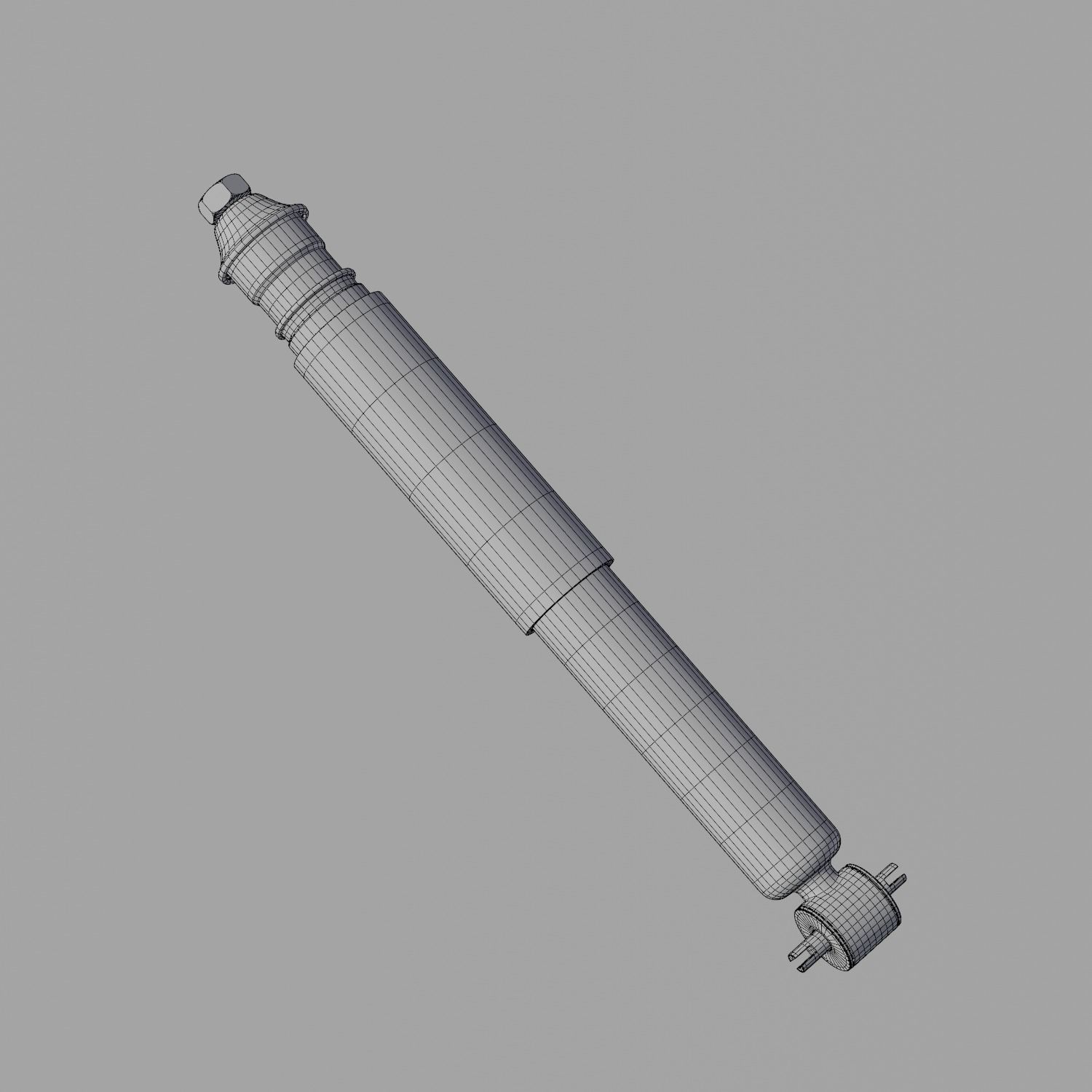 Bike suspension shocks Low-poly 3D model_3