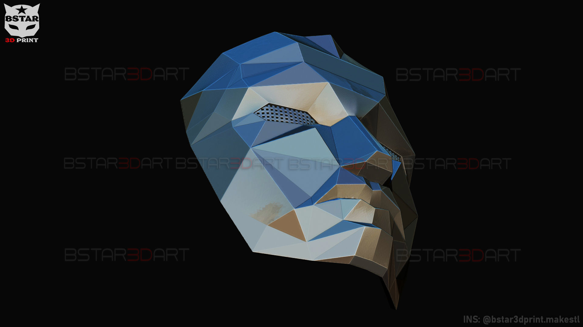 Squid Game Mask - polygon Front Mask  Cosplay 3D print model_14