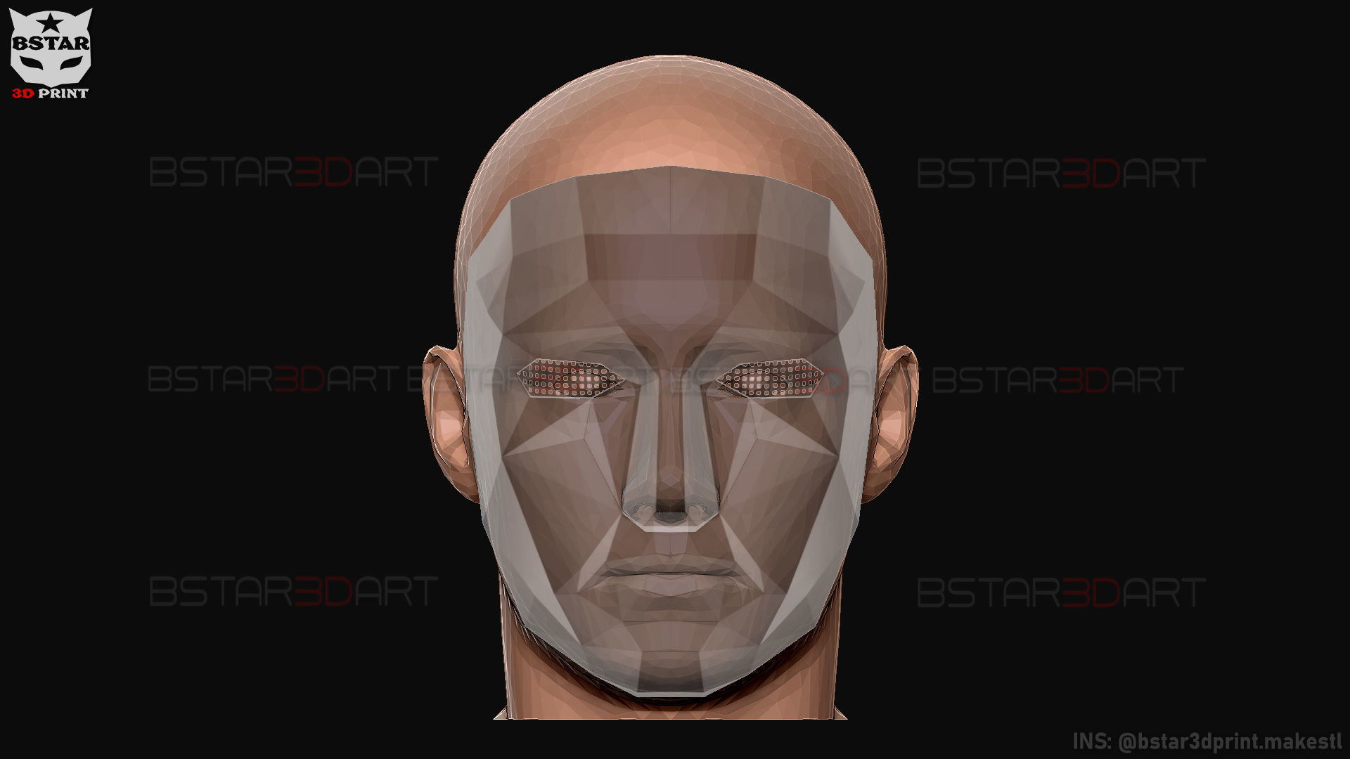 Squid Game Mask - polygon Front Mask  Cosplay 3D print model_18