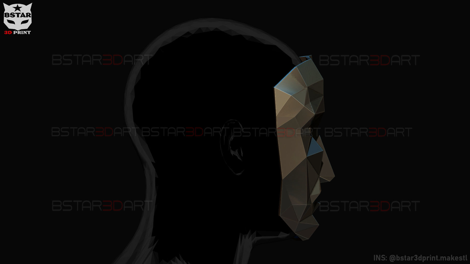 Squid Game Mask - polygon Front Mask  Cosplay 3D print model_9