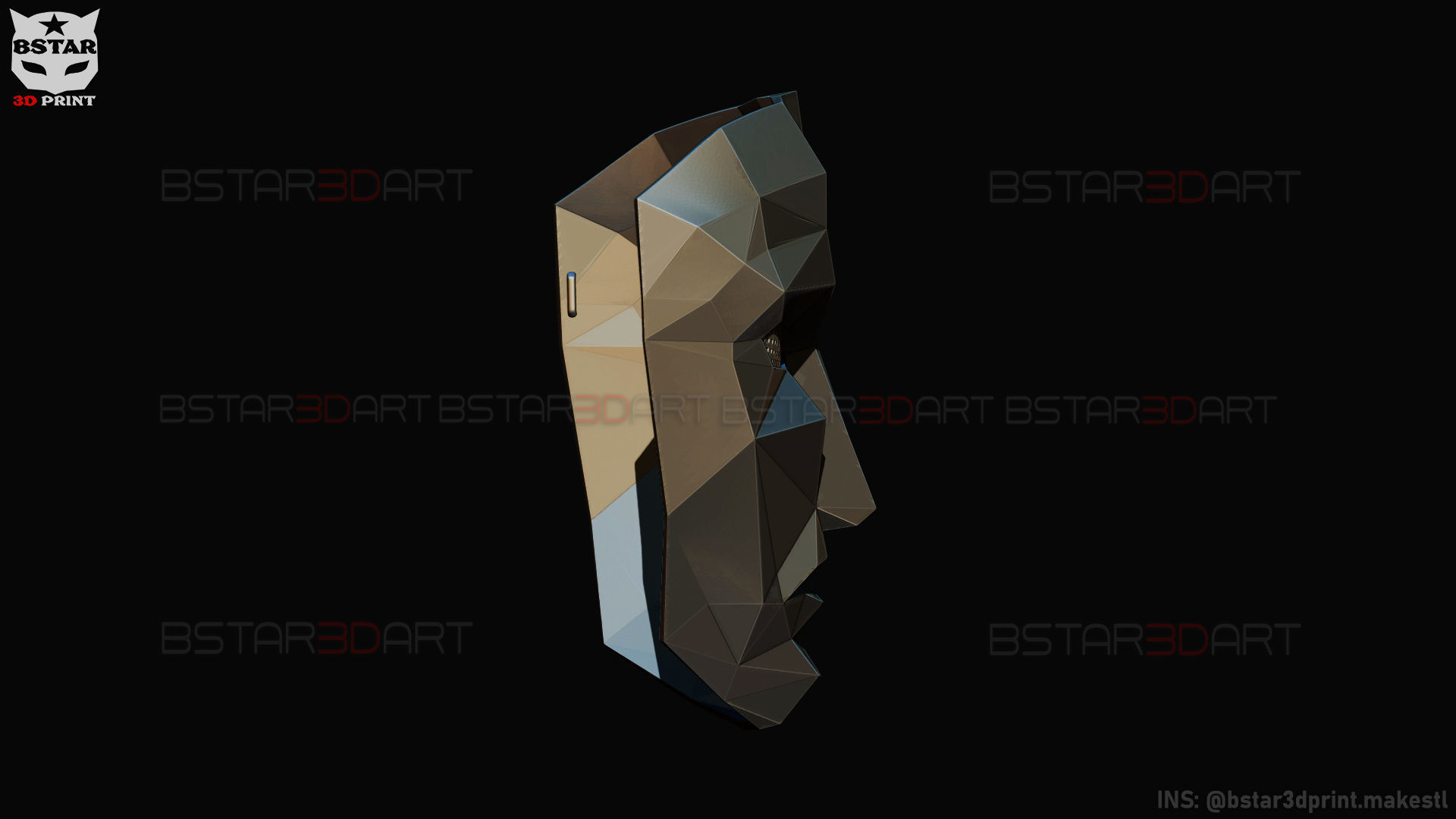 Squid Game Mask - polygon Front Mask  Cosplay 3D print model_11