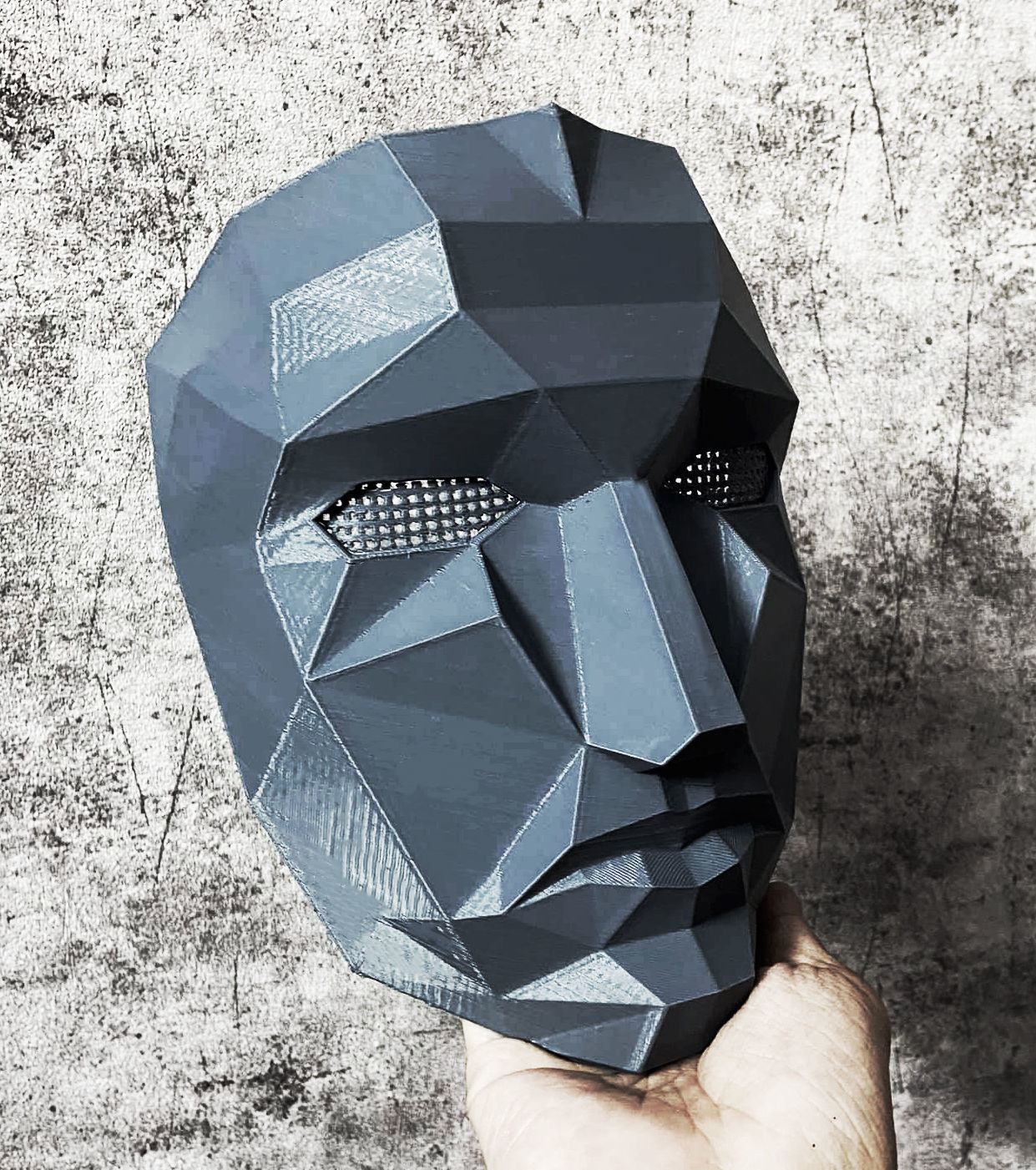 Squid Game Mask - polygon Front Mask  Cosplay 3D print model_6