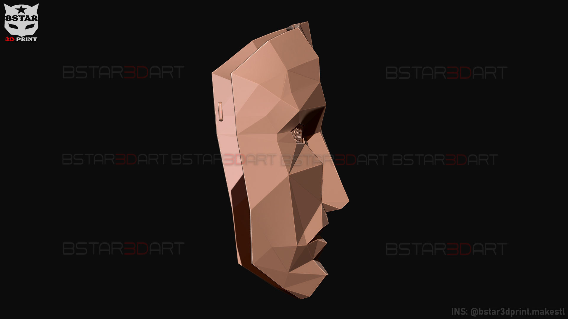 Squid Game Mask - polygon Front Mask  Cosplay 3D print model_15