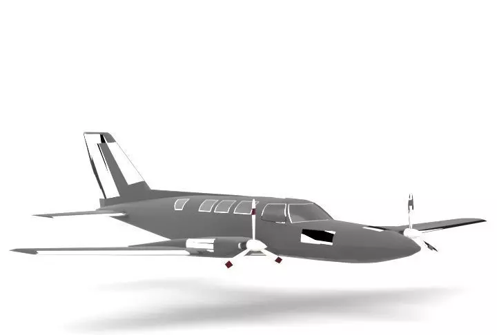 private jet Low-poly 3D model