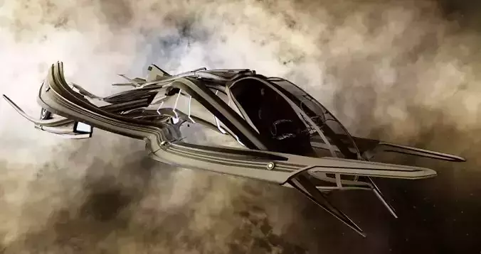 SCIFI Spaceship Low-poly 3D model