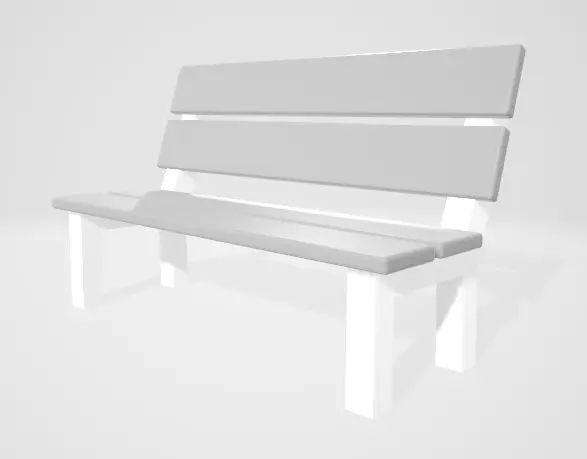 PARK BENCH Free low-poly 3D model