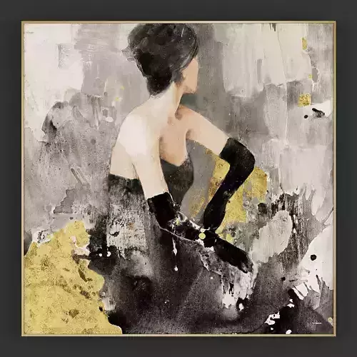 Pictures233 abstract painting with squares 3D model