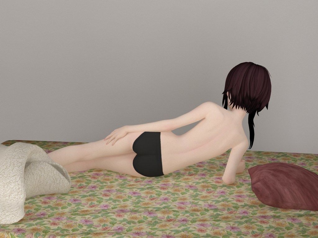 Megumin anime girl pose 06 3D model_7