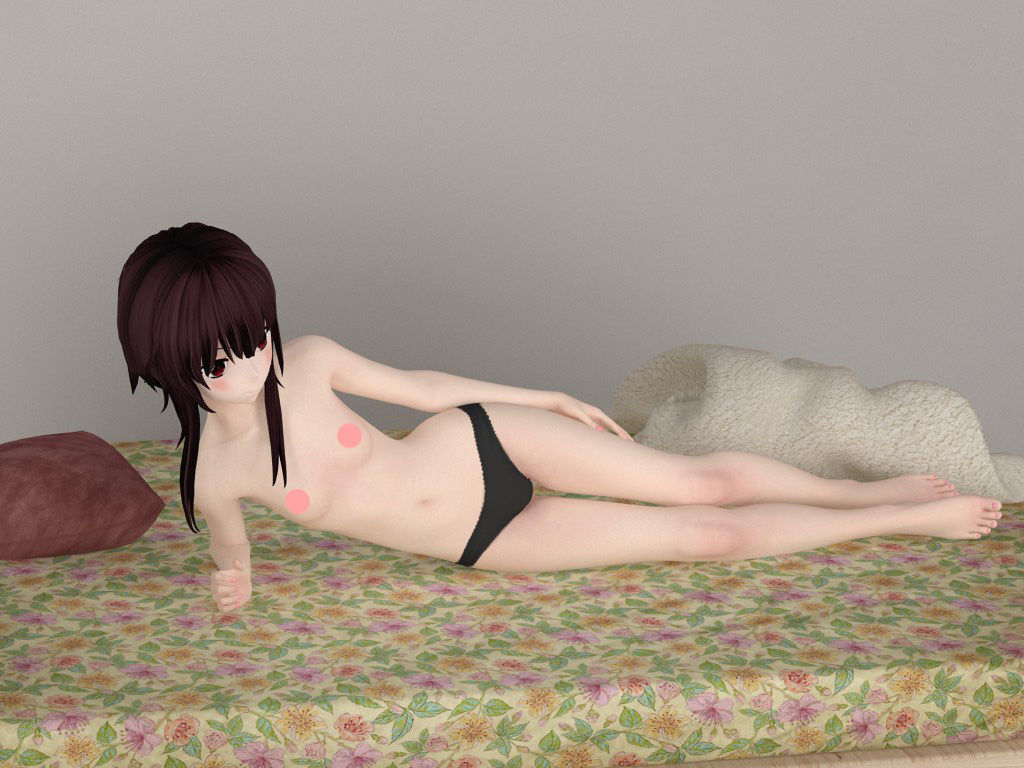 Megumin anime girl pose 06 3D model_10