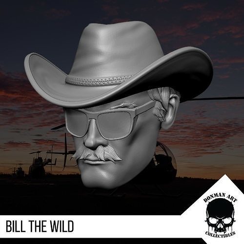Bill the Wild Head for 6 inch action figures 3D print model