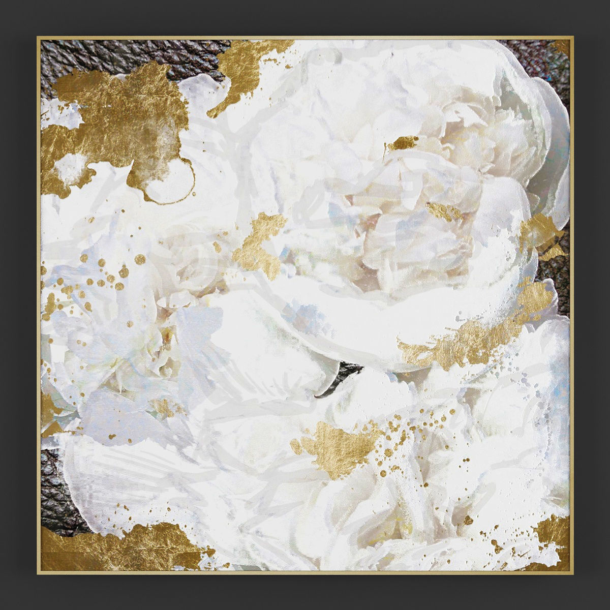 Pictures243 gold rose wall art 3D model_1