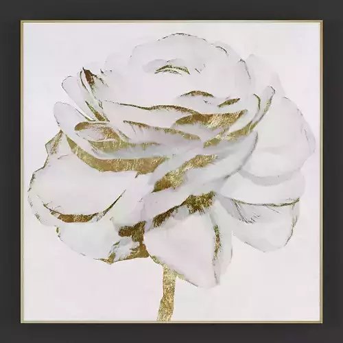 Pictures243 gold rose wall art 3D model