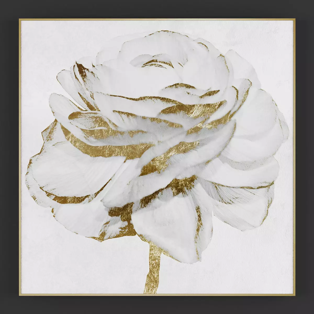 Pictures243 gold rose wall art 3D model_0