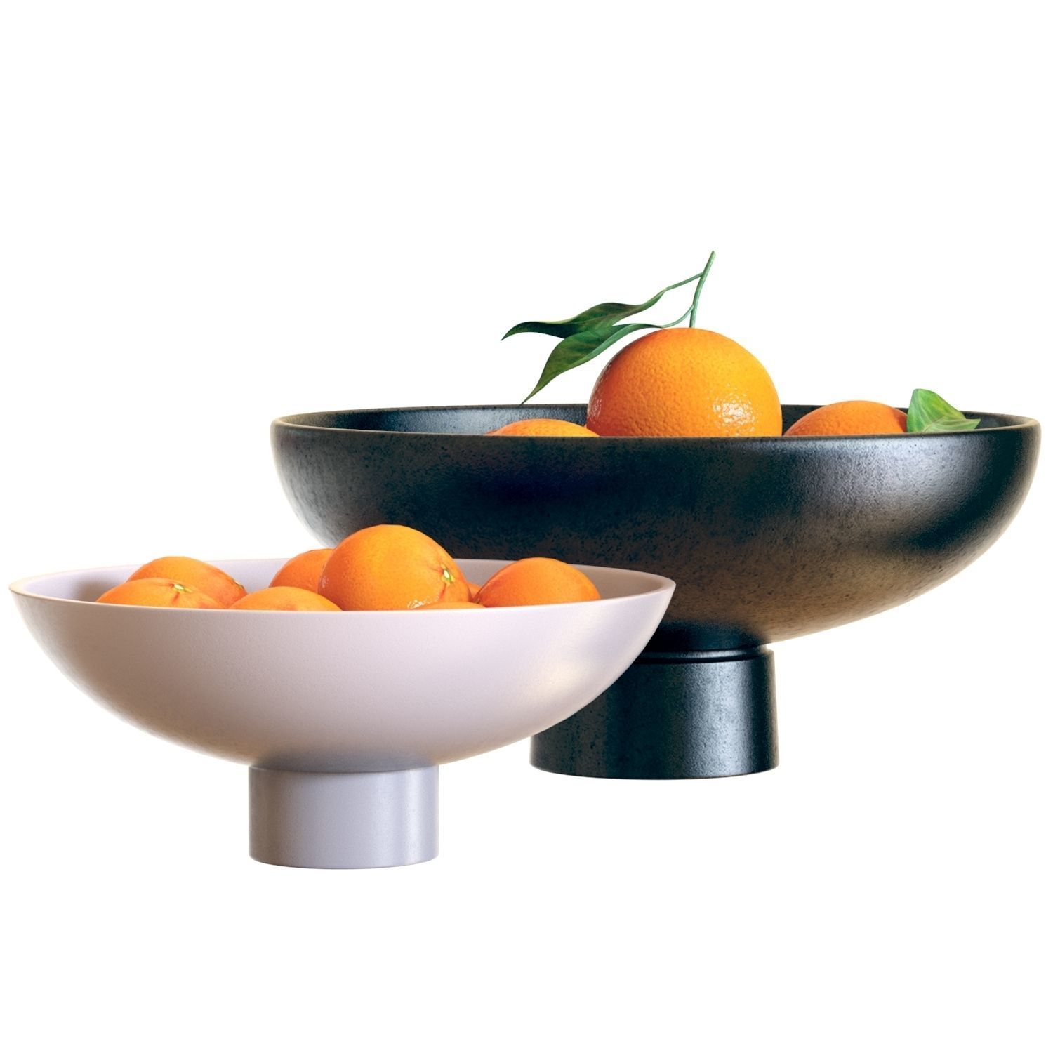 Food Set 04 - Bowls with Oranges and Mandarins 3D model_8