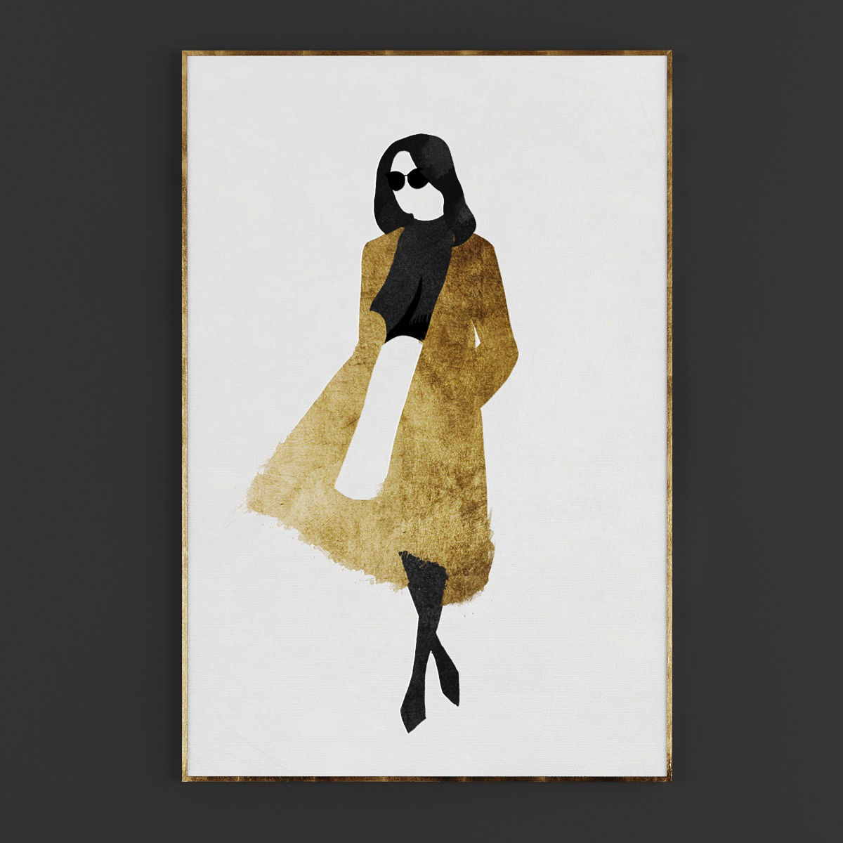 Pictures248 woman in coat art 3D model_1