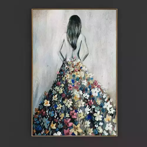 Pictures249 woman in dress of flowers