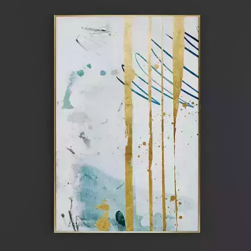 Pictures252 abstract painting with gold and lines