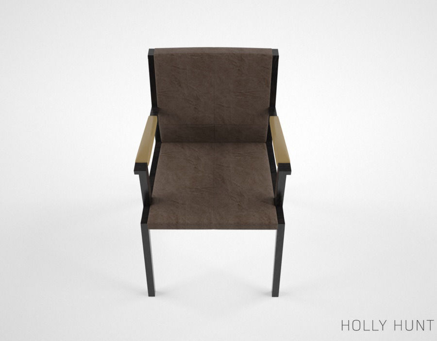 Holly Hunt Hadrien dining armchair 3D model_2