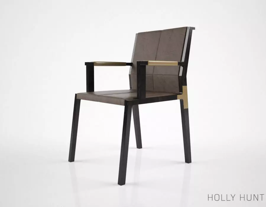 Holly Hunt Hadrien dining armchair 3D model_0