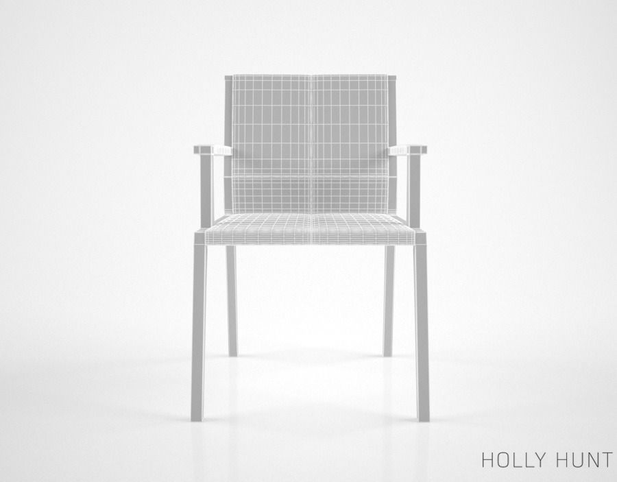 Holly Hunt Hadrien dining armchair 3D model_4